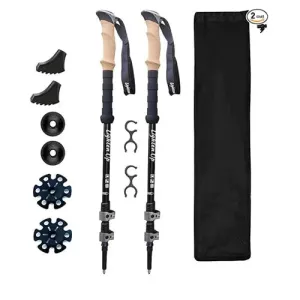 Ultralight Adjustable Aluminum Trekking Poles: Nordic Walking Sticks