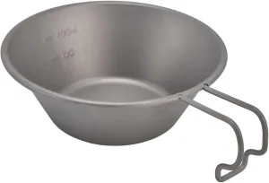 Ultralight Camping Cookware Outdoor Camping Picnic Bowl Cup with Folding Handle, for Hiking