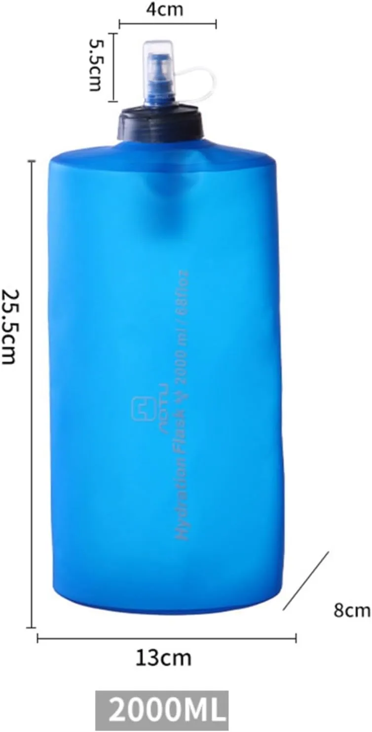 Ultralight Collapsible Backpacking Water Bottle, For Hiking And Camping Outdoor Gear(2 L)