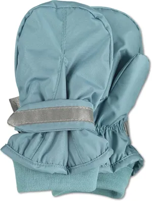 Unisex - Kids Fäustlinge mit Daumen, Klettverschluss mit Refletierendem Streifen Mittens