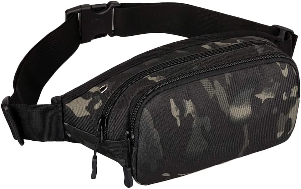 UNISTRENGH Fanny Pack Tactical Military Waist Pack Bag Waterproof Hip Belt Pouch for Outdoor Hunting Camping Trekking Climbing Bumbag