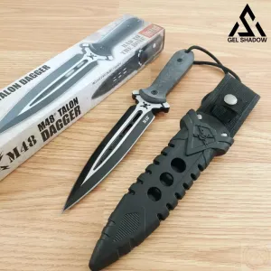 United Cutlery 11 5/8 M48 Talon Dagger Black Fixed Blade Knife   Sheath 3336