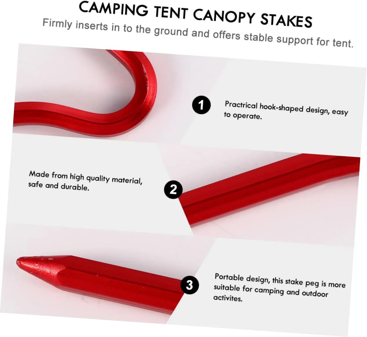 UPKOCH 2sets Tent Stakes Pins Screw Anchor Aluminium Alloy Augment Your Camping Gear 6pcs*2