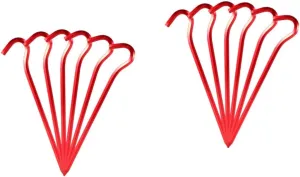 UPKOCH 2sets Tent Stakes Pins Screw Anchor Aluminium Alloy Augment Your Camping Gear 6pcs*2