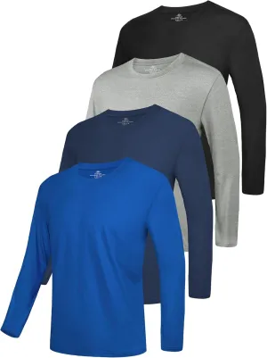 URATOT Long Sleeve Tee Shirts for Men Moisture Wicking Quick Dry Long Sleeve Sun Protection T-Shirts for Running