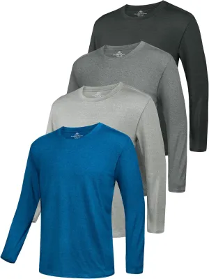 URATOT Long Sleeve Tee Shirts for Men Moisture Wicking Quick Dry Long Sleeve Sun Protection T-Shirts for Running