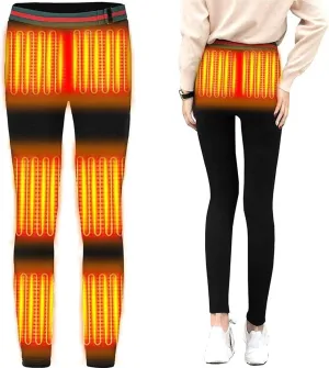 USB Heated Pants Carbon Fiber Electric Heating Trousers Slim Pants for Outdoor Camping, Fishing, Hiking, Commuting