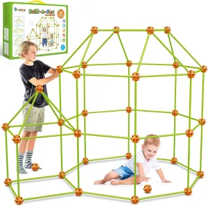V-Opitos 180 Pack Fort Building Kits for Kids Age 4, 5, 6, 7, 8  Years Old, Creative Building Toys for DIY Castles, Tunnels, Play Tent, Ideal Christmas, Birthday Gifts for Boys & Girls
