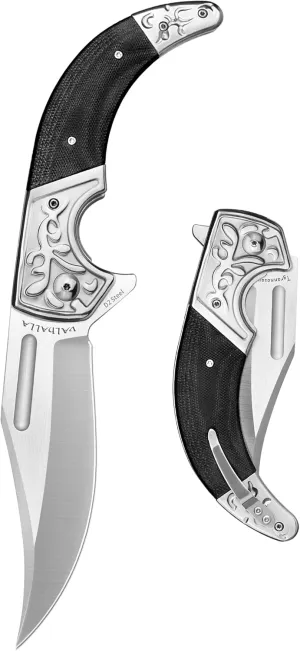 VALHALLA Pocket Knife, 3.7'' D2 Steel Folding Knife, Pocket Knife for Men with G10 Handle, Gifts for Men (TYRANNOSAURUS REX)