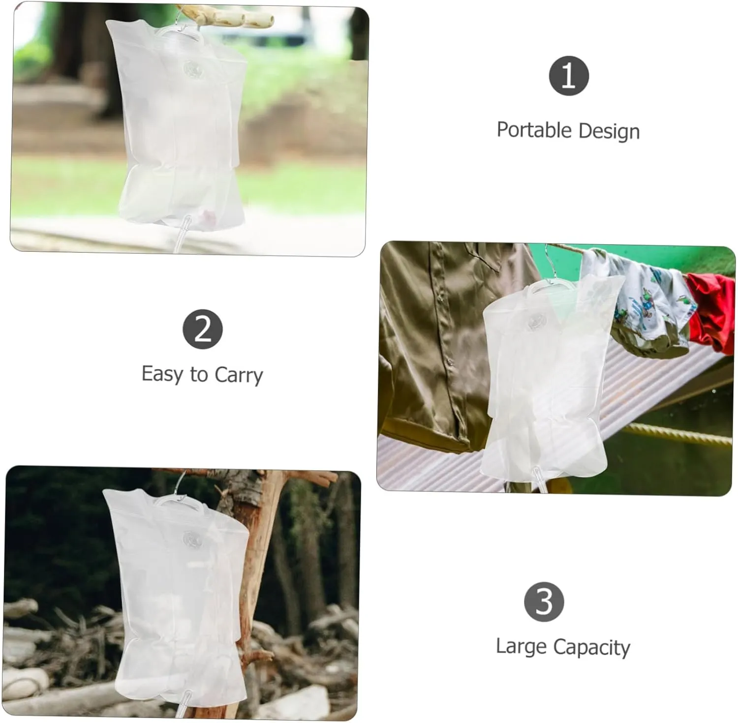 VANZACK 1 Set Camping Shower Bag Camping Shower Portable Outdoor Shower Camping Shower Camping Portable Camping
