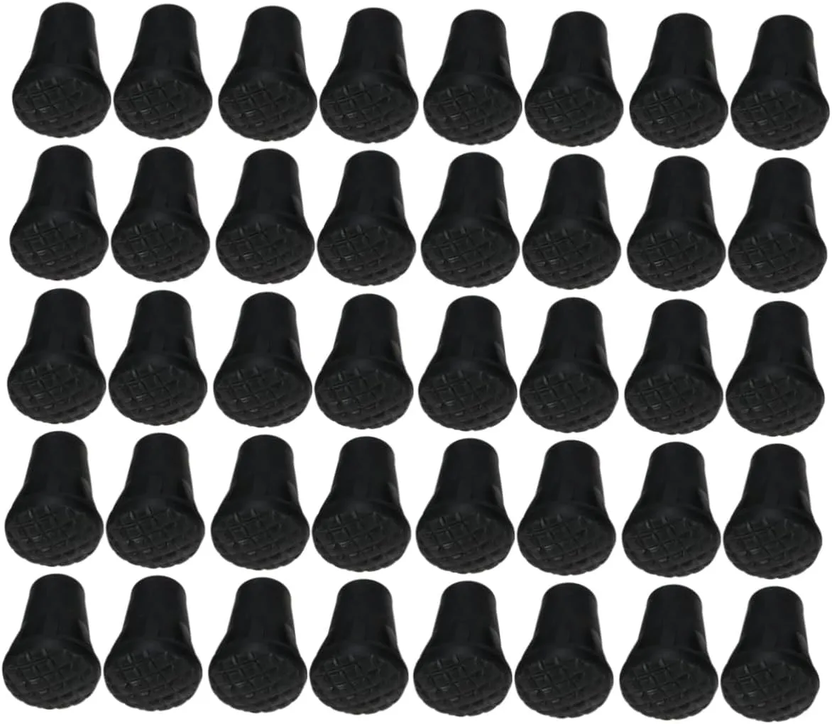 VANZACK 40pcs Trekking Pole Accessories Hiking Stuff Hiking Pole Tip Cover Pole Tip Protectors On Foot Stick Tip