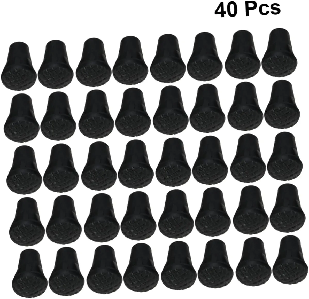 VANZACK 40pcs Trekking Pole Accessories Hiking Stuff Hiking Pole Tip Cover Pole Tip Protectors On Foot Stick Tip