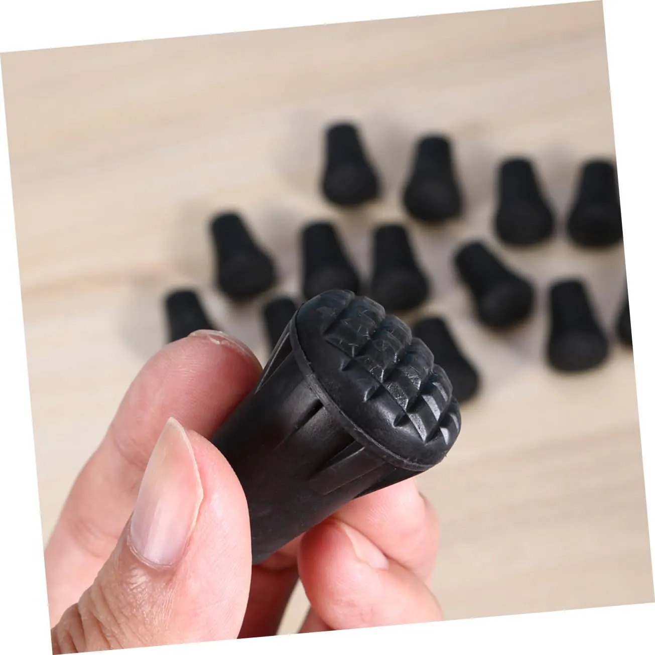 VANZACK 40pcs Trekking Pole Accessories Hiking Stuff Hiking Pole Tip Cover Pole Tip Protectors On Foot Stick Tip