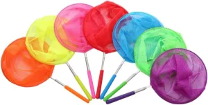 VANZACK 6pcs Telescopic Insect Nets for Extendable Butterfly Catching Tools Pink Yellow Red Purple Blue Outdoor Fun for Boys