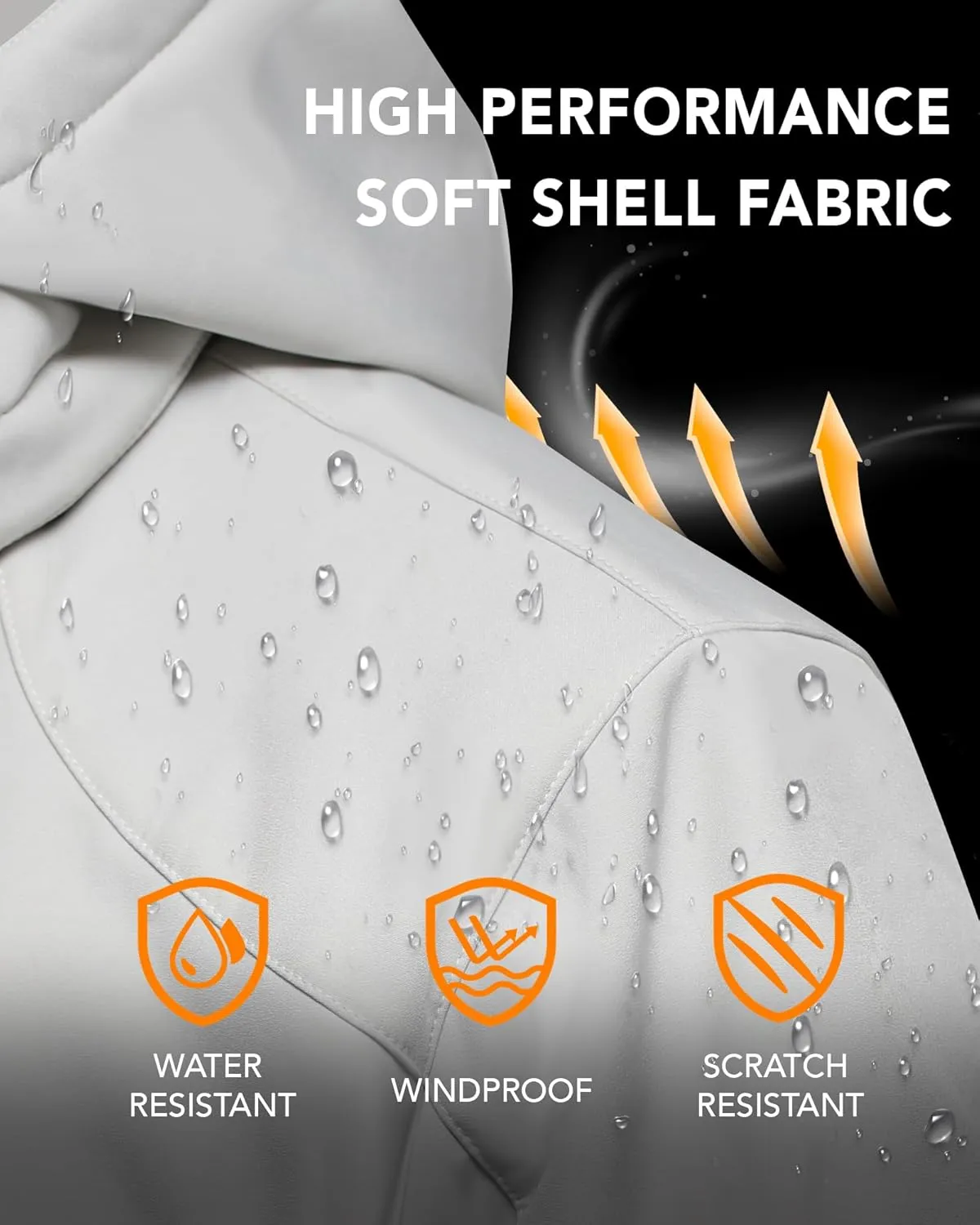 VERGOO Graphene Heated Waterproof Jackets for Women with Hood Included 18400mAh Battery Pack