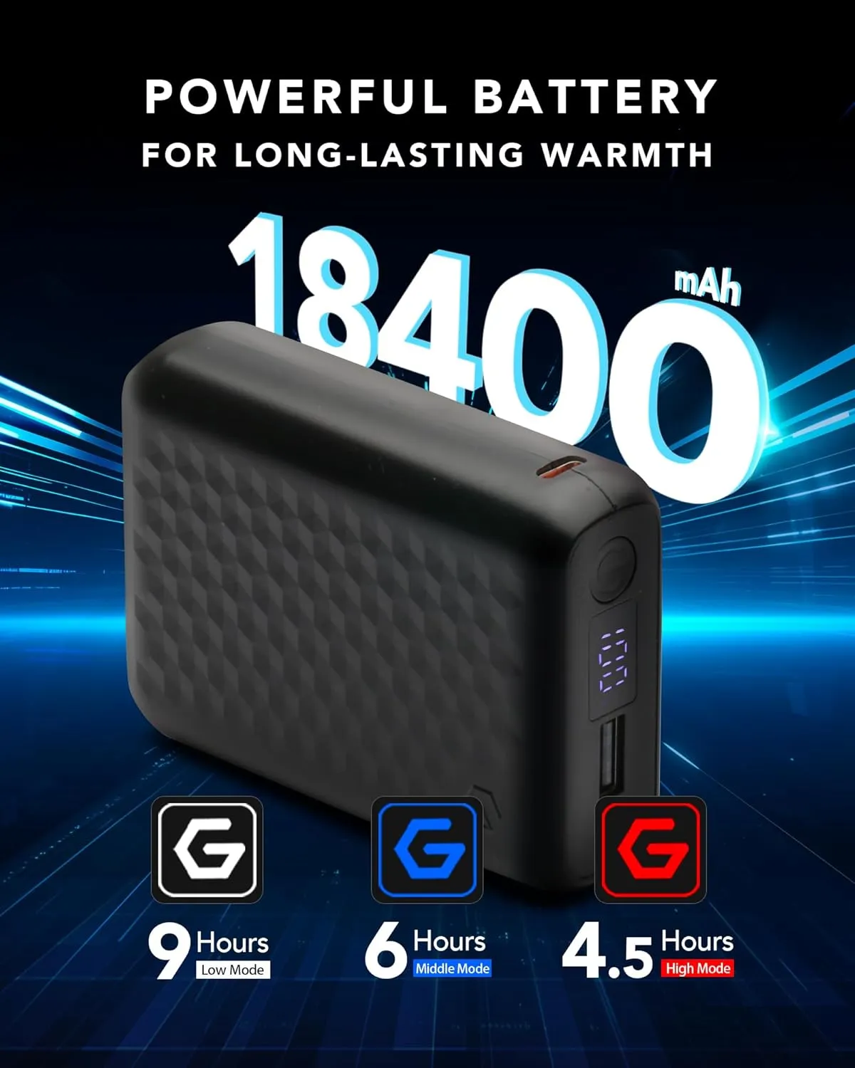 VERGOO Graphene Heated Waterproof Jackets for Women with Hood Included 18400mAh Battery Pack