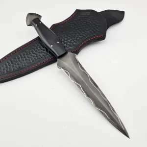 Vetus Dagger Knife with Sheath - Fixed Blade Martial Arts Knife - Dual Edge Blade For Outdoors, Tactical, Survival and EDC Double Egde Knife