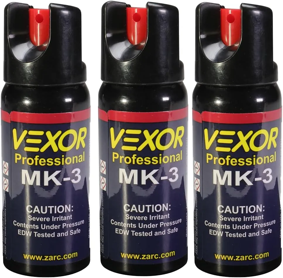 Vexor Pepper Spray Maximum Police Strength, Up to 15 -Foot Range, Twist Top Safety for Quick and Accurate Aim, Protection for Women and Men
