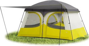 Vidalido Tents，3-4 Person Camping Tent with Extended Vestibule，Weather Resistant Family Tents with Breathable Mesh Windows，Easy Install Waterproof Outdoor Tent for Backpacking and Camping Hiking