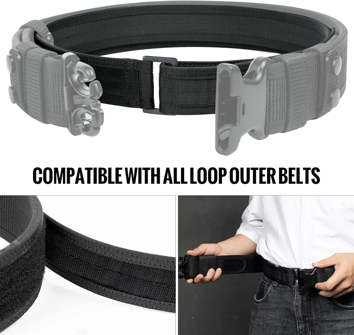 Vismix 1.5" Hook Liner Inner Belt for 1.75"-2" Loop Outer Belt