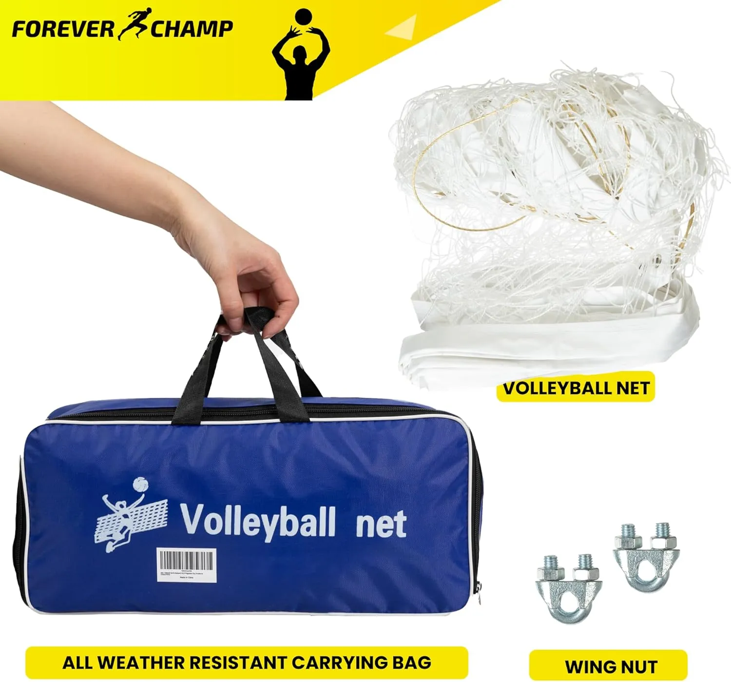 Volleyball Net Outdoor - Includes 32x3 Feet Regulation Size Net - Volleyball Net for Backyard, Beach, or Pool