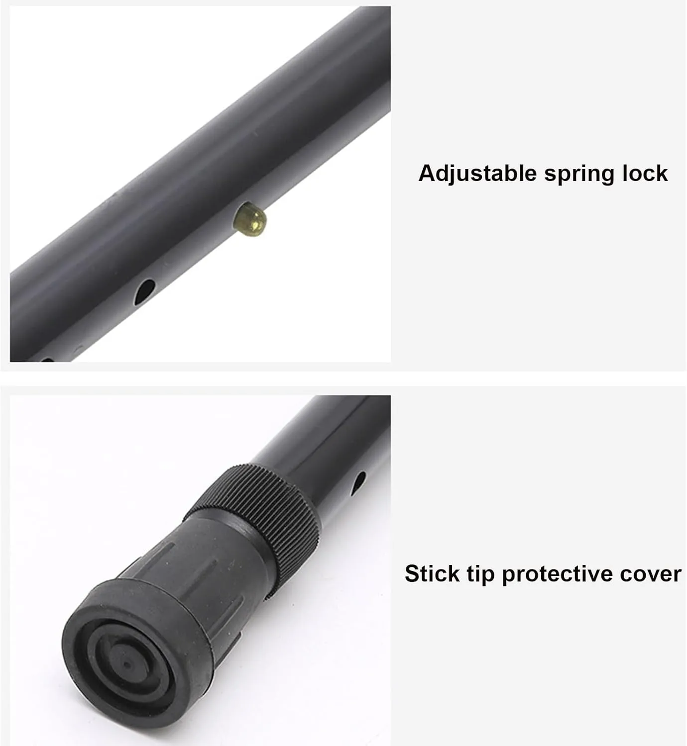 Walking Cane Adjustable Walking Stick Cane 2 Section Stable Anti Shock Cane Crutch for Old Man Hiking Trekking Poles Cane Walking Stick