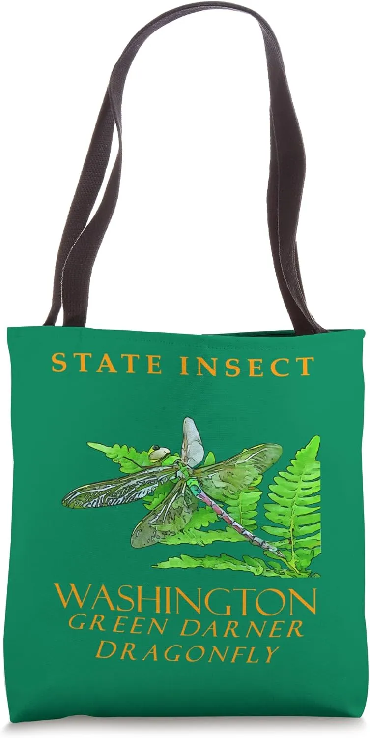 Washington Territory Insect The Green Darner Dragonfly Tote Bag