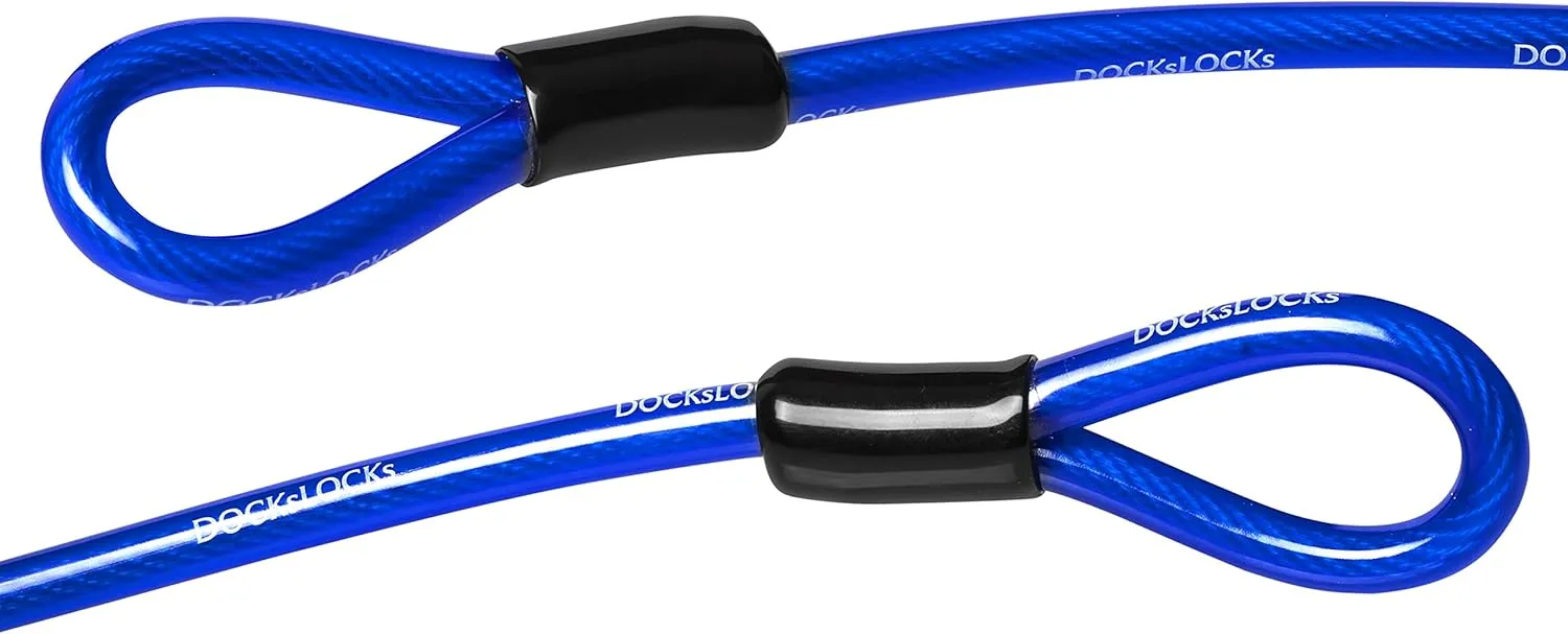 Weatherproof Straight Security Cable (5ft to 25ft Lengths) with Reinforced Looped Ends, Anti-Theft Protection for Kayaks, Bikes, Paddleboards, Outdoor Equipment, Bicycles and More 15ft