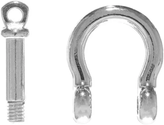 West Coast Paracord Shackles – Stainless Steel, Black, Chrome – Multiple Sizes and Pack Options