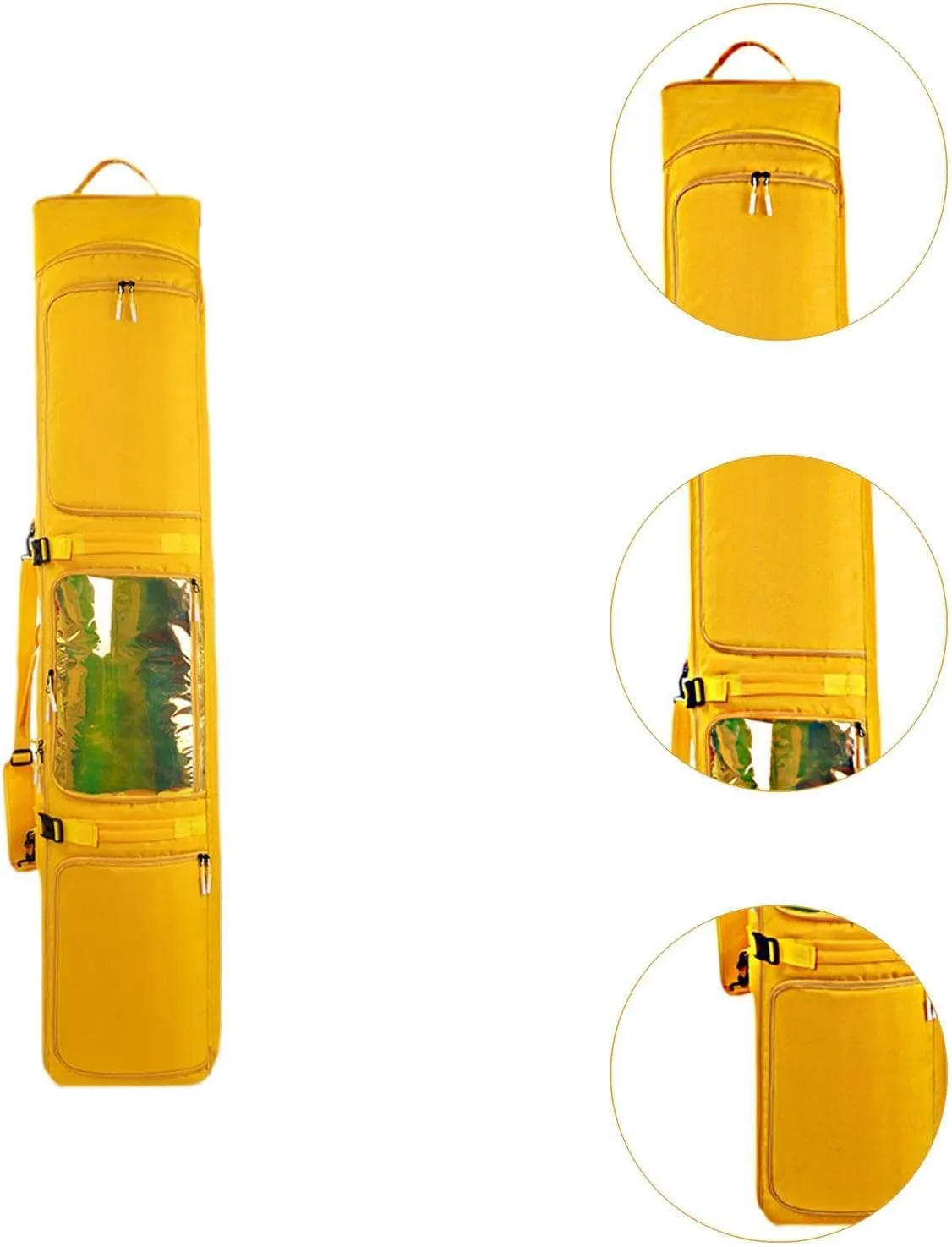 Wheeled Ski and Snowboard Bag with Adjustable Straps for Outdoor Activities
