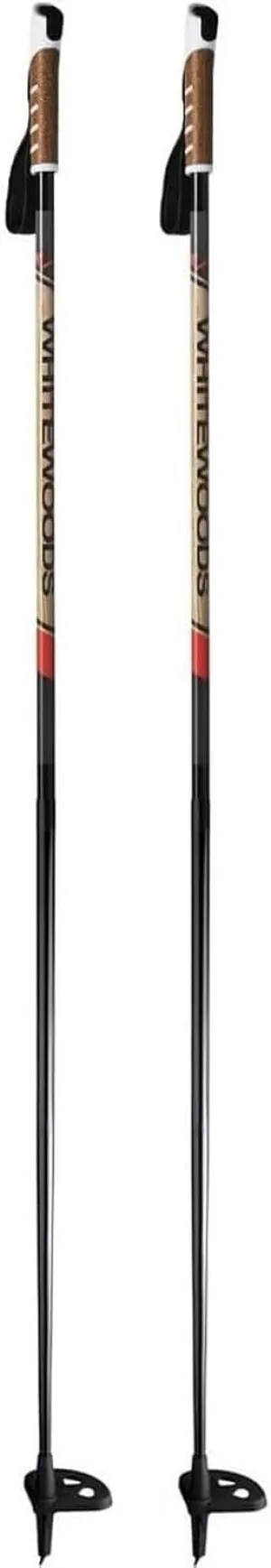 Whitewoods Unisex Cross Trail Lightweight 15mm Tapered Shaft Winter Sports Touring Nordic Ski Poles with Adjustable Padded Strap for Men & Women