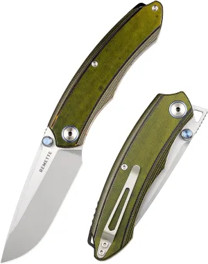 Wild Species Tactical Folding Knife,14C28N Blade 3.55" G10 Handle,Front Flipper EDC Knives with Thumb Studs Opener,Outdoor Camping Hiking Knife