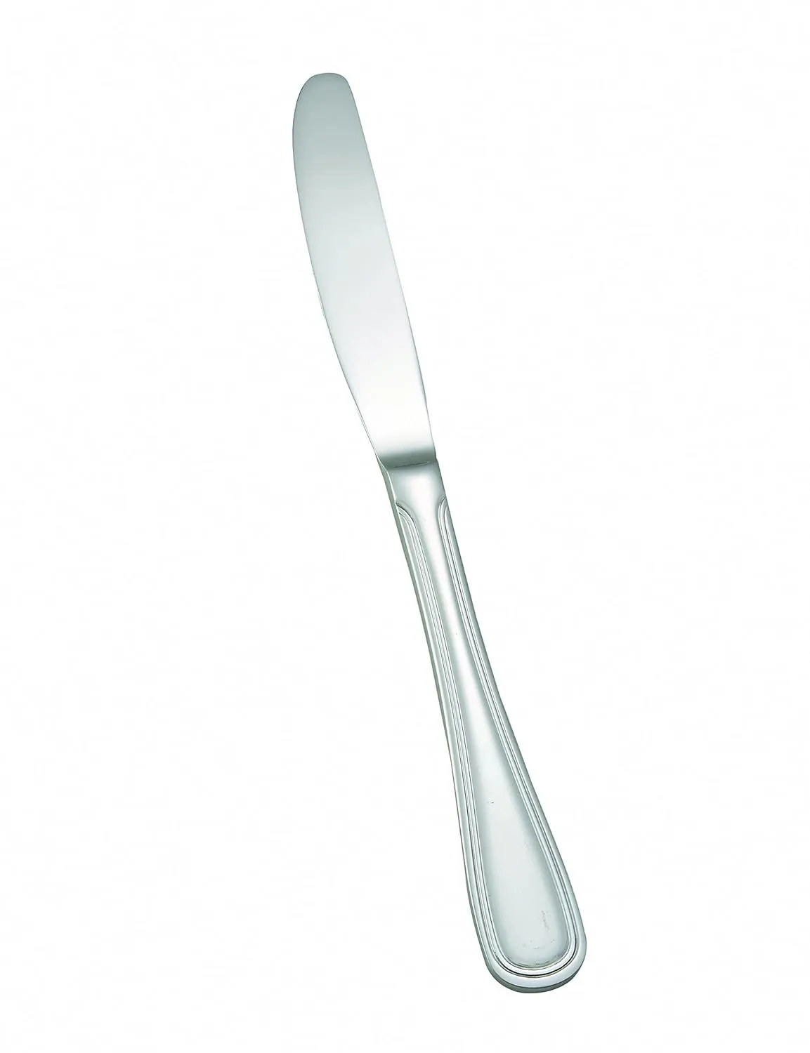 Winco 0030-18 9 3/4" Table Knife with 18/8 Stainless Grade, Shangarila Pattern, Silver