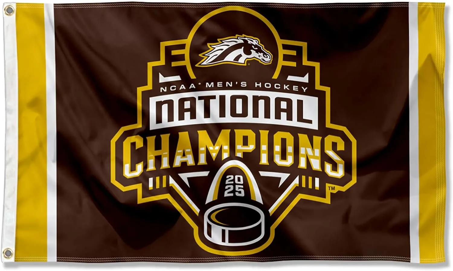 WinCraft Western Michigan Broncos 2025 Hockey Frozen Four National Champions Flag 3x5 Banner