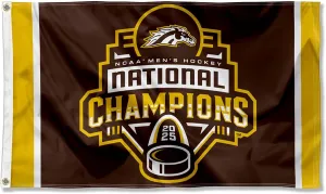 WinCraft Western Michigan Broncos 2025 Hockey Frozen Four National Champions Flag 3x5 Banner