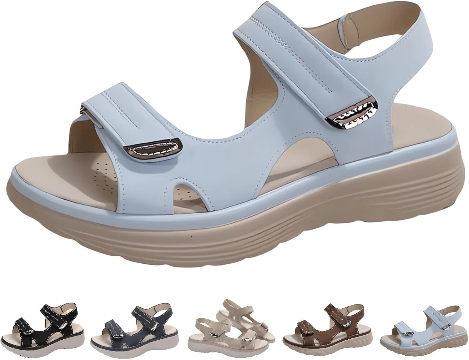 Women's Orthopedic Sport Sandals Shoes With Soft Cushion Foam Comfortable Walking Sandal Arch Support Wide Fit Dress Comfy Orthotic Recovery Athletic Orthopedic Shoes For Women