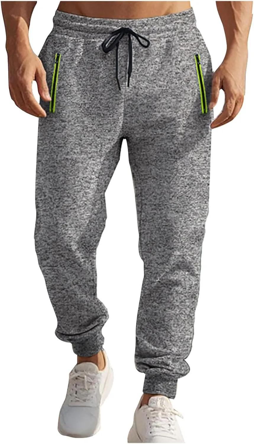 Work Pants for Men Drawstring Athleic Sport Outdoor Sweatpants with Pockets Trendy 2025 Spring Elastic Waist Pants