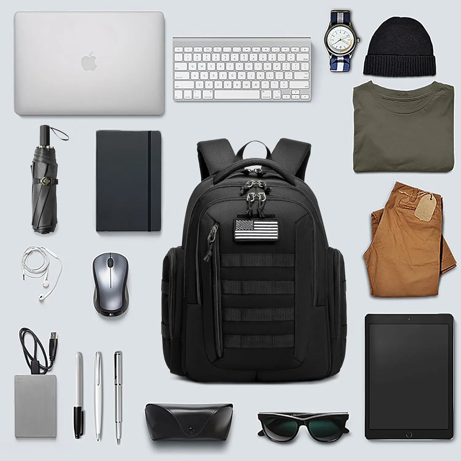 Wotony 30L Tactical Backpack - Heavy Duty Backpack for Men, Survival Gear, Hiking, and Military with MOLLE System