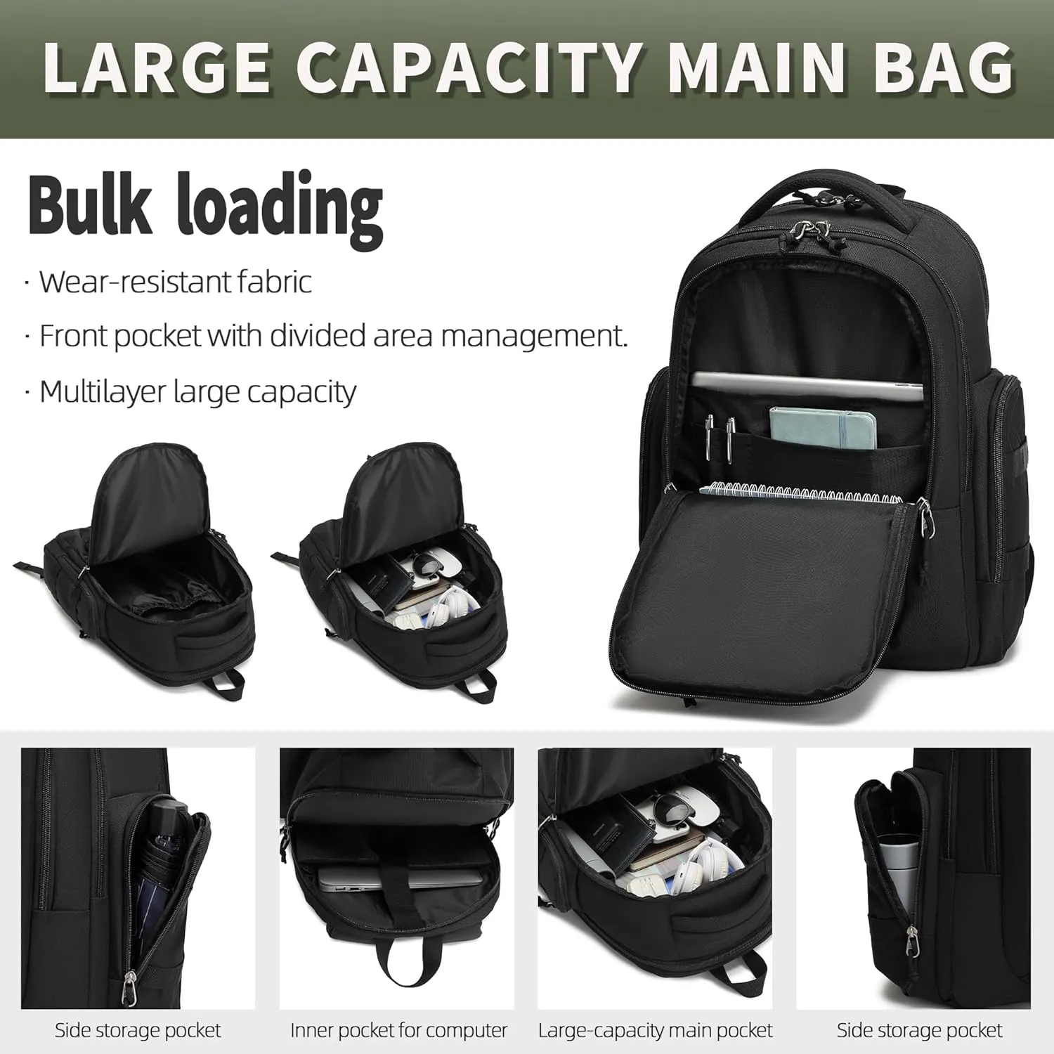 Wotony 30L Tactical Backpack - Heavy Duty Backpack for Men, Survival Gear, Hiking, and Military with MOLLE System