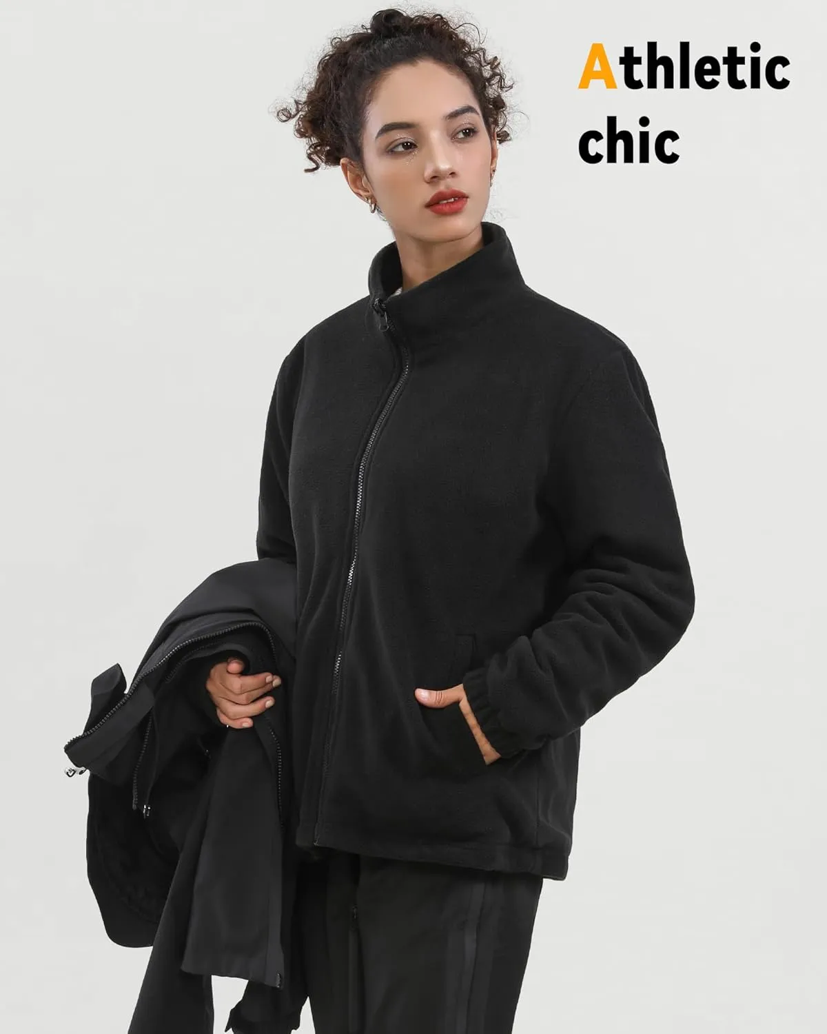 Wulcea 3-in-1 Graphene Heated Jacket For Women 12V 18400mAh Fast Charge With Large Capacity
