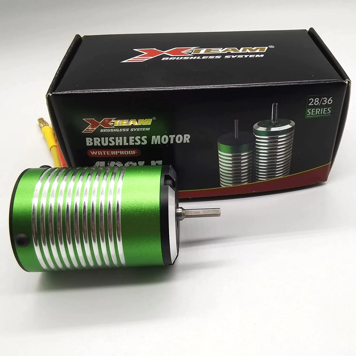 XTEAM 3650 3900KV Brushless Motor 1300W 86A 15V 4-Pole Design, Suitable for 1/8 1/10 1/12 RC Electric Racing Car, Buggy, RC Boat