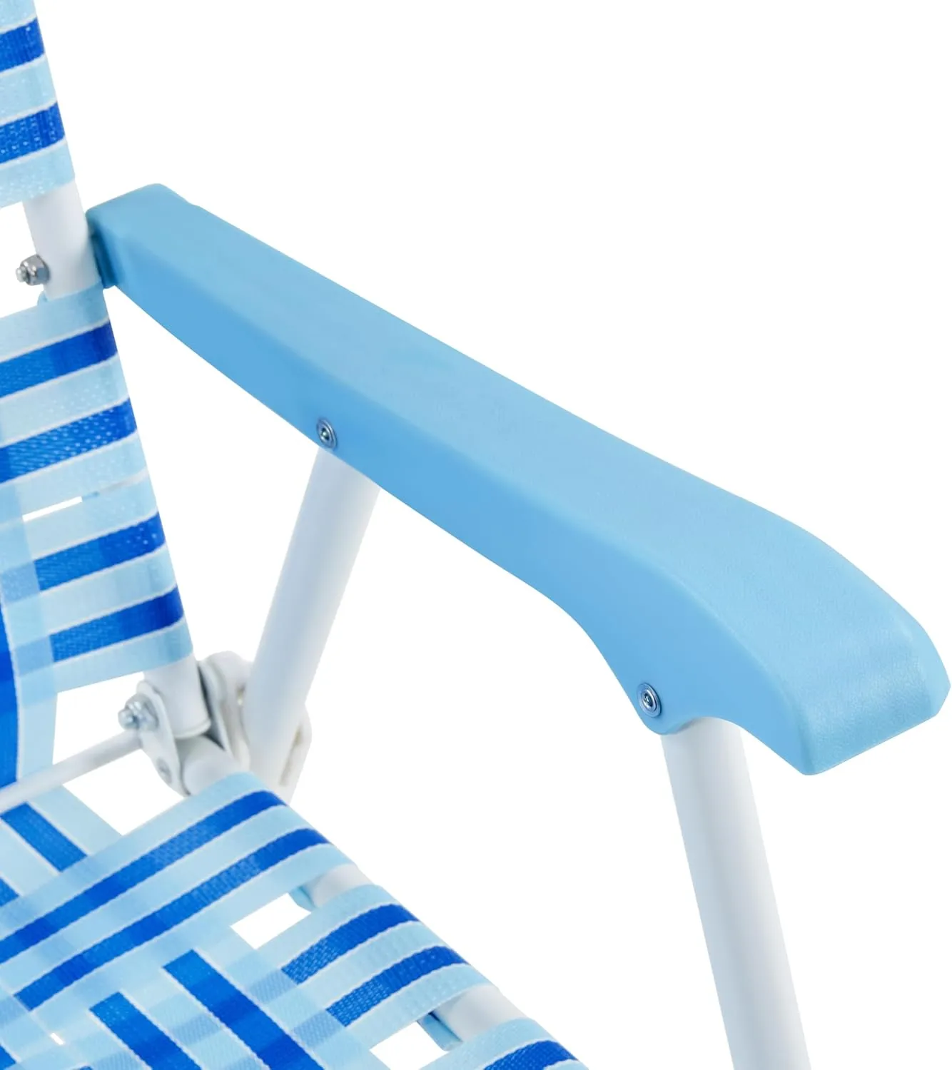Yaheetech Patio Webbed Lawn Chairs, Outdoor Nylon Fabric Portable Camping Chair Folding Dining Chairs for Beach Yard Garden