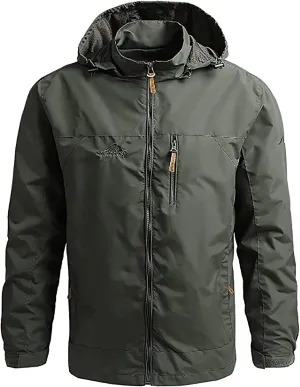 YANFU jacket Men's Softshell Jacket, Outdoor Functional Jacket, Leisure Jacket, Waterproof, Breathable, Windproof, Hiking