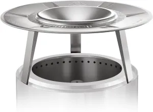 YEFU Fire Pit Heat Deflector for Solo Stove Bonfire 19.5", Portable 304 Stainless Steel Heat Diffuser Accessory for Firepit Captures and Redirects Warmth, Detachable Burner Cover Accessories