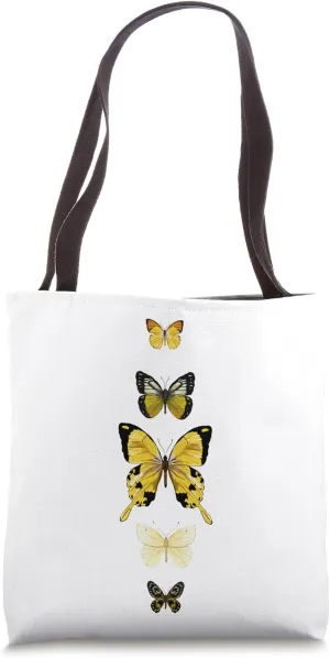 Yellow Butterfly Specimen Collection Design by Gilded Lillie Tote Bag