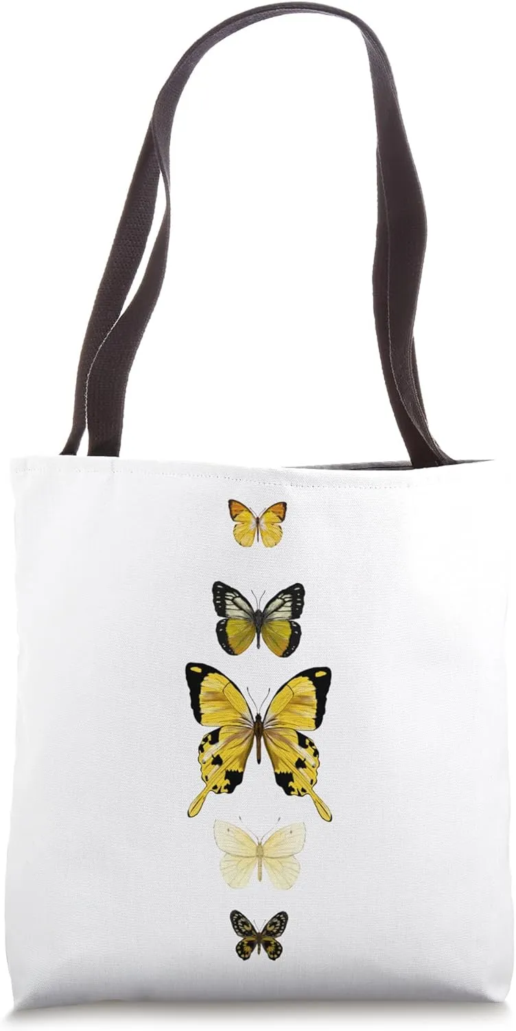 Yellow Butterfly Specimen Collection Design by Gilded Lillie Tote Bag