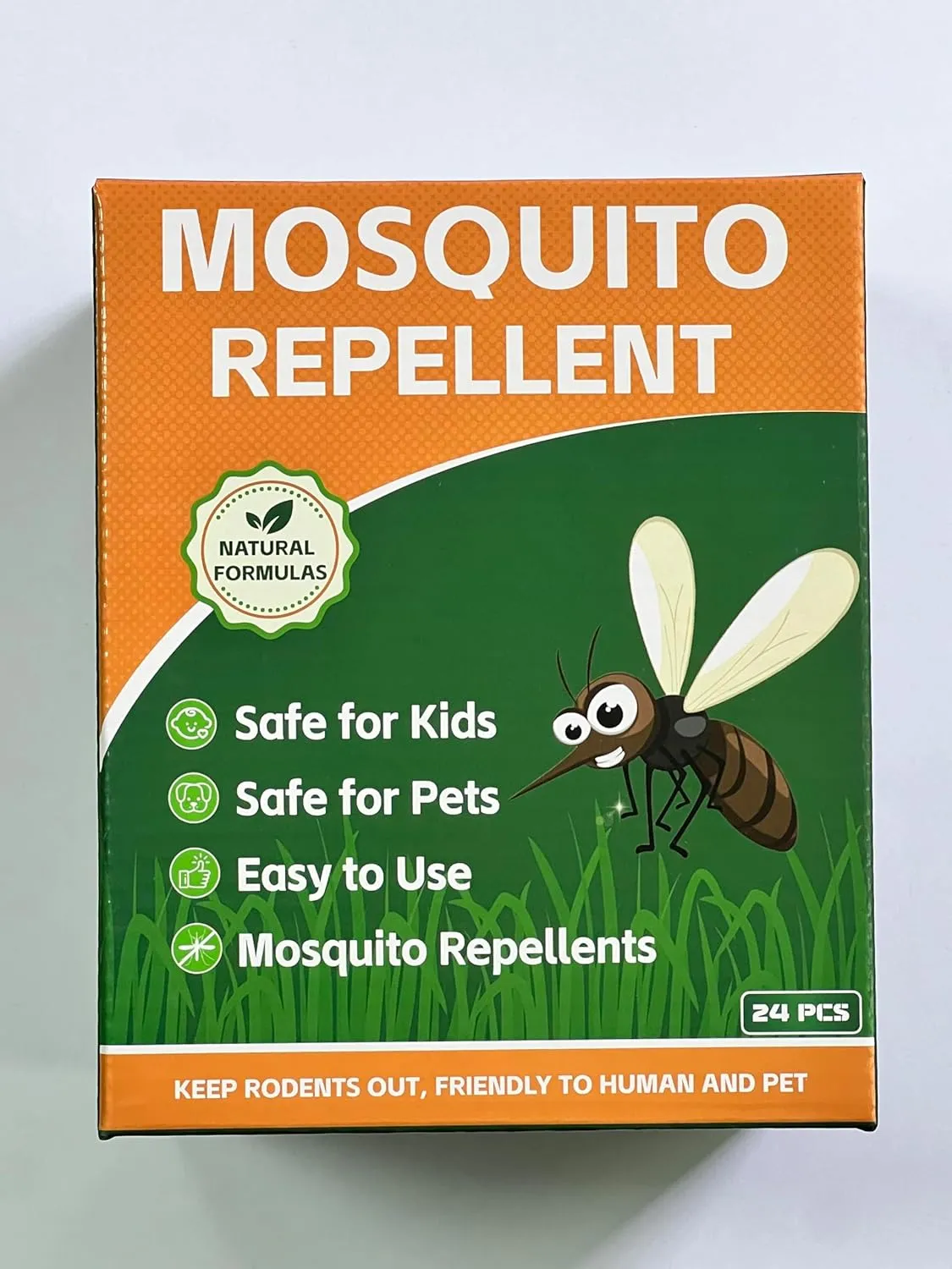 YJOIO 24Pack Mosquito Repellent for Indoor Outdoor, Natural Mosquito Repellent for Patio, Lawn & Garden, Fly Mosquito Control for Yard, Mosquito Deterrent for Camping, Backyard, Travel, Human Safe