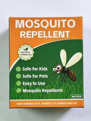 YJOIO 24Pack Mosquito Repellent for Indoor Outdoor, Natural Mosquito Repellent for Patio, Lawn & Garden, Fly Mosquito Control for Yard, Mosquito Deterrent for Camping, Backyard, Travel, Human Safe