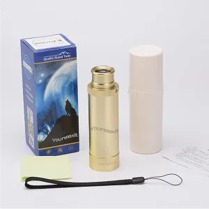 Yourelexit® Pirate Monocular Telescope, 30x40 Handheld Collapsible Brass Telescope for Kids Adults, Zoomable Portable Waterproof Spyglass for Bird Watching Games Travelling Hiking