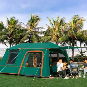 YXCKG 6 Person Tents, Family Tents, Tents with Top Rainfly, Camping Tents & Shelters, Large Mesh for Ventilation, 4-5-6 Person Outdoor Tents Waterproof (Color : Green)
